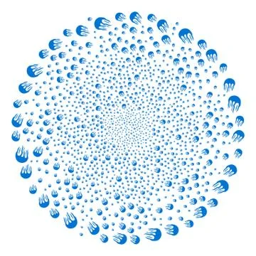 Jellyfish Twirl Exploding Globula 스톡 일러스트