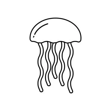 Jellyfish vector icon Stock Illustration