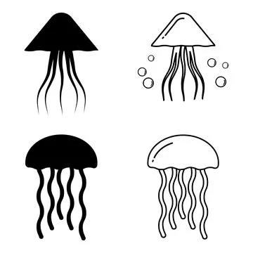 Jellyfish vector icon Stock Illustration