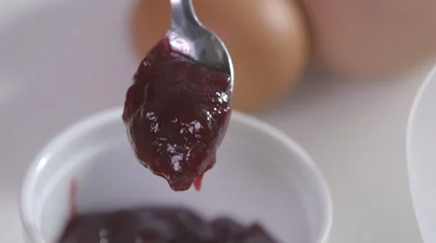 Jelly/Jam in a pot Stock Footage 64023006