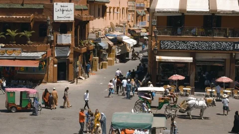 Jemaa el-Fnaa market Stock Footage
