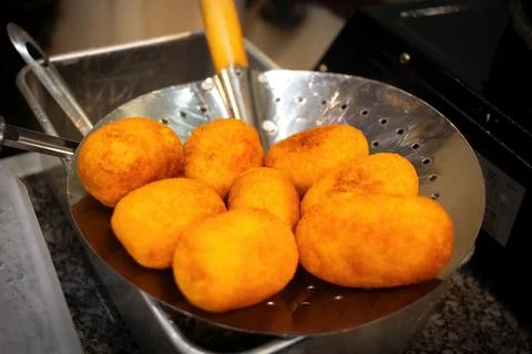 Jemblem, a traditional sweet croquette from Java Stock Photos