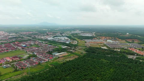 Jempol Power Substation Pull-Out - Malaysia Rural Town TNB Grid 4K Stock Footage 331849345