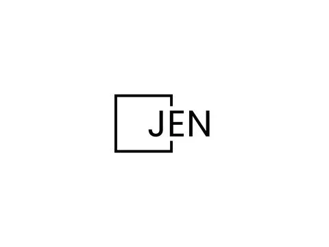 JEN letter initial logo design vector illustration Stock-Illustration