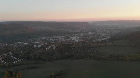 Jena at dusk in autumn Stock Footage 102894889