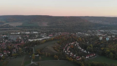Jena at dusk in autumn Stock Footage 102896340