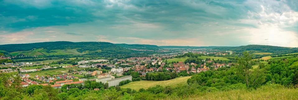 Jena in Thuringia from above Stock Photos