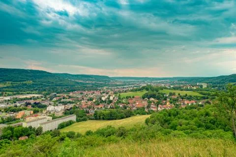 Jena in Thuringia from above Stock Photos