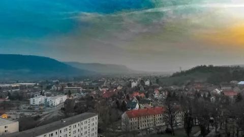 Jena in Thuringia at sunset Stock Photos