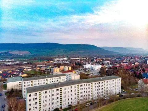 Jena in Thuringia at sunset Stock Photos