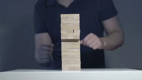 Jenga Timelapse Video stock 77630760