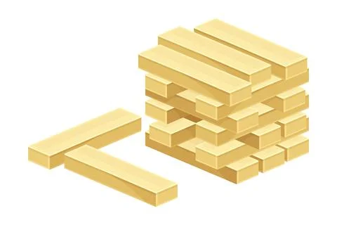 Jenga tower building game flat vector illustration on white background Ilustración de archivo
