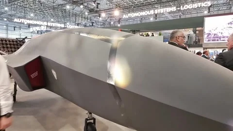 Jeniah UCAV capable of delivering various munition payloads Vídeo Stock 342722645