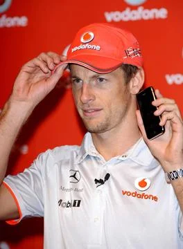  Jensen Button launching the iPhone on the Vodafone network - 19 January 2... Stock Photos