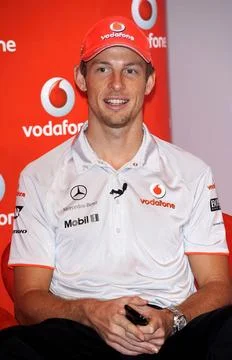  Jensen Button launching the iPhone on the Vodafone network - 19 January 2... Stock Photos