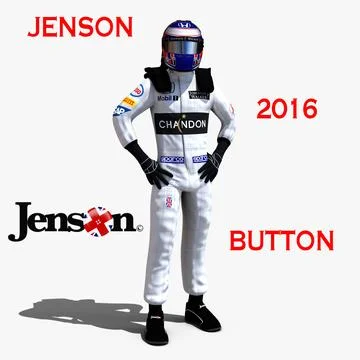 Jenson Button 2016 3D Model