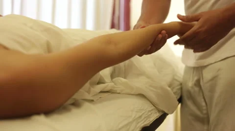 Jentle Arm massage in a spa Stock Footage 64871010