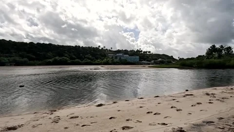 The Jequia River in Dunas de Marape Stock Footage 312876806