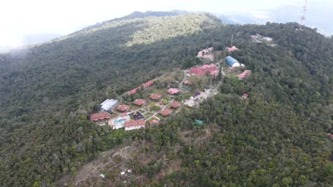 Jerai Hill aerial hyperlapse Stock Footage 145672439