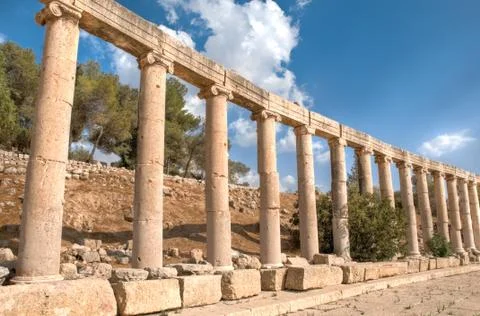 Jerash ruins Stock Photos