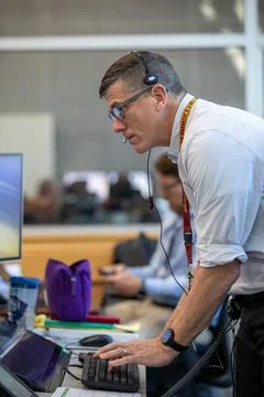 Jeremy Graeber, NASAs Test, Launch and Recovery Operations branch chief, wh.. Stock Photos