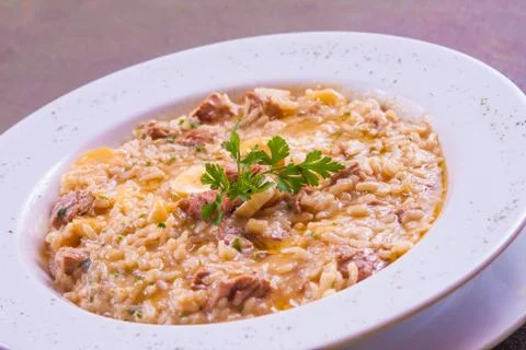 Jerked Beef Risotto Stock-Fotos
