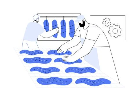 Jerky marinade abstract concept vector illustration. Stock Illustration