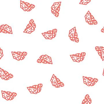 Jerky meat nutrition vector seamless pattern Stock Illustration