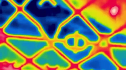 A jerky pattern of red shapes Stockbeeldmateriaal 276435224