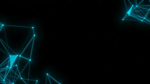 Jerky structures in the corners.Abstract digital data plexus nodes and Stock Footage 101354850