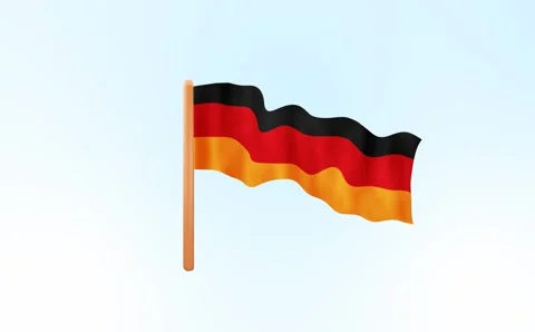 Jerman flag 3d Stock Footage 275703745