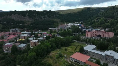 Jermuk city in spring 3 Video stock 335832508