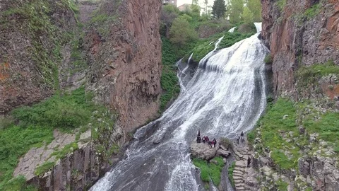 Jermuk Water Fall Video stock 73416626