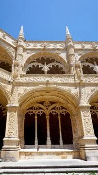 Jeronimos interior architecture design Stock Photos