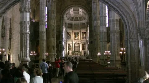 Jeronimos Monastery interior Stock-Footage 20481895