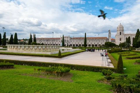 Jeronimos Monastery or Hieronymites Monastery in Lisbon Portugal Stockfoto's