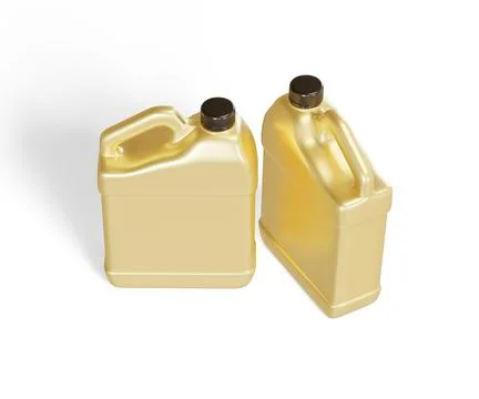 Jerry can packaging container plastic rendering 3D software illustration met Stock Photos