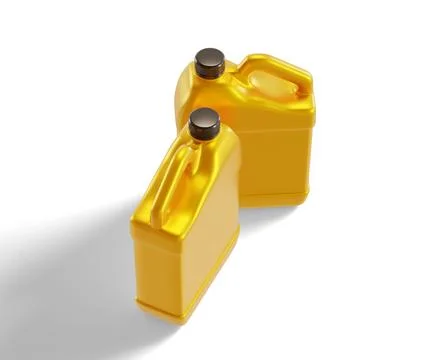 Jerry can packaging container plastic rendering 3D software illustration met Stock Photos