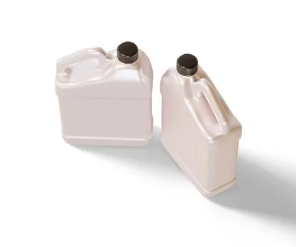 Jerry can packaging container plastic rendering 3D software illustration met Stock Photos