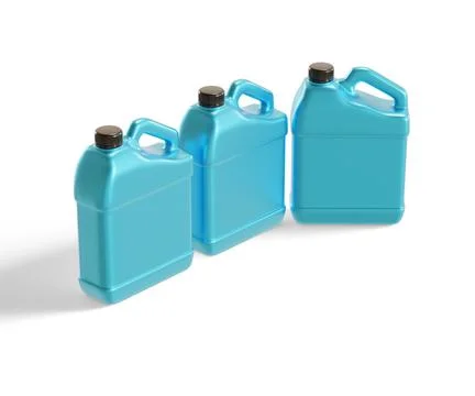 Jerry can packaging container plastic rendering 3D software illustration met Stock Photos