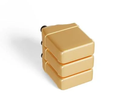 Jerry can packaging container plastic rendering 3D software illustration met Stockfoto's