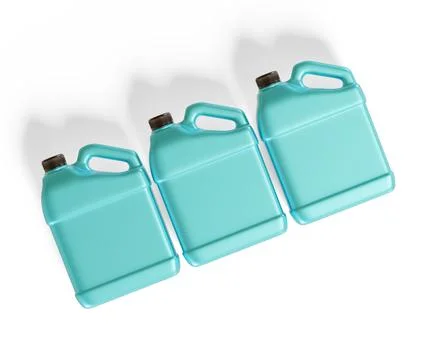 Jerry can packaging container plastic rendering 3D software illustration met Stock Photos