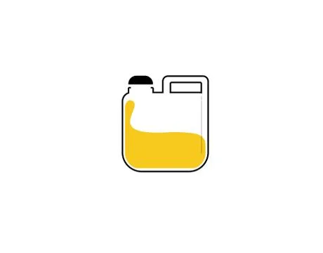Jerry cans Flat Icon on white background in vector illustration Stock Illustration