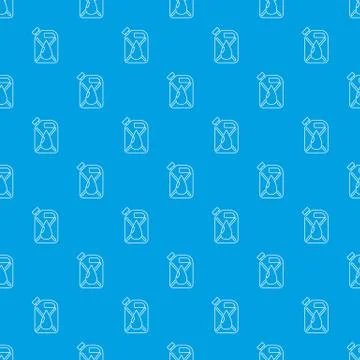 Jerrycan with drop pattern vector seamless blue Stock Illustration