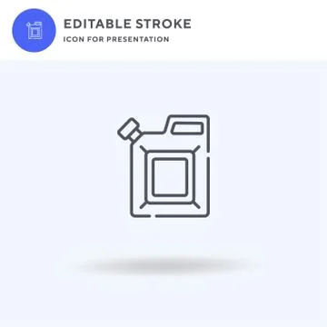 Jerrycan icon vector, filled flat sign, solid pictogram isolated on white, lo Stock Illustration