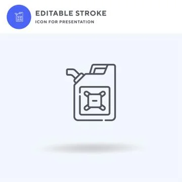 Jerrycan icon vector, filled flat sign, solid pictogram isolated on white, lo Stock Illustration