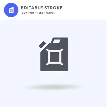 Jerrycan icon vector, filled flat sign, solid pictogram isolated on white, logo Illustrazione stock