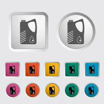 Jerrycan single icon. Stock Illustration