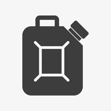 Jerrycan vector icon isolated on white background Stock Illustration