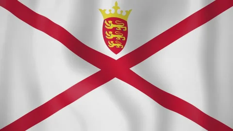 Jersey animated flag. Seamless loop. 4K Stock Footage 145476968